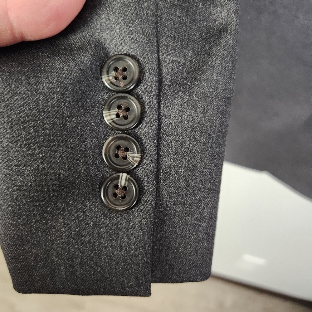 EUC LRL Ralph Lauren Charcoal‎ Gray Single Breasted Suit Jacket Size 42R #677 - Picture 6 of 12